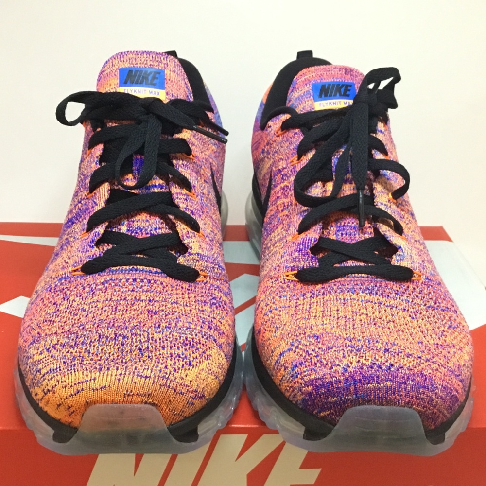 Nike Flyknit Air Max Blue/Cncrd-Crimson-Black - Picture 8 of 8